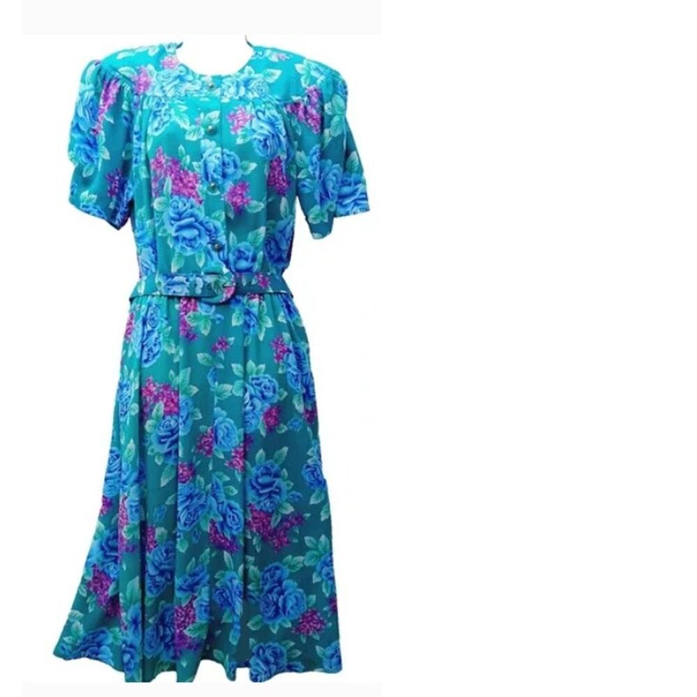 Dress Midi Vintage Inspired Rose Bloomcore Romantic Cottagecore Casual Size 6P